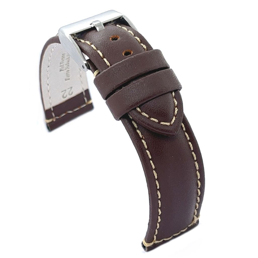 Correa Diloy de Piel color Marrón Oscuro