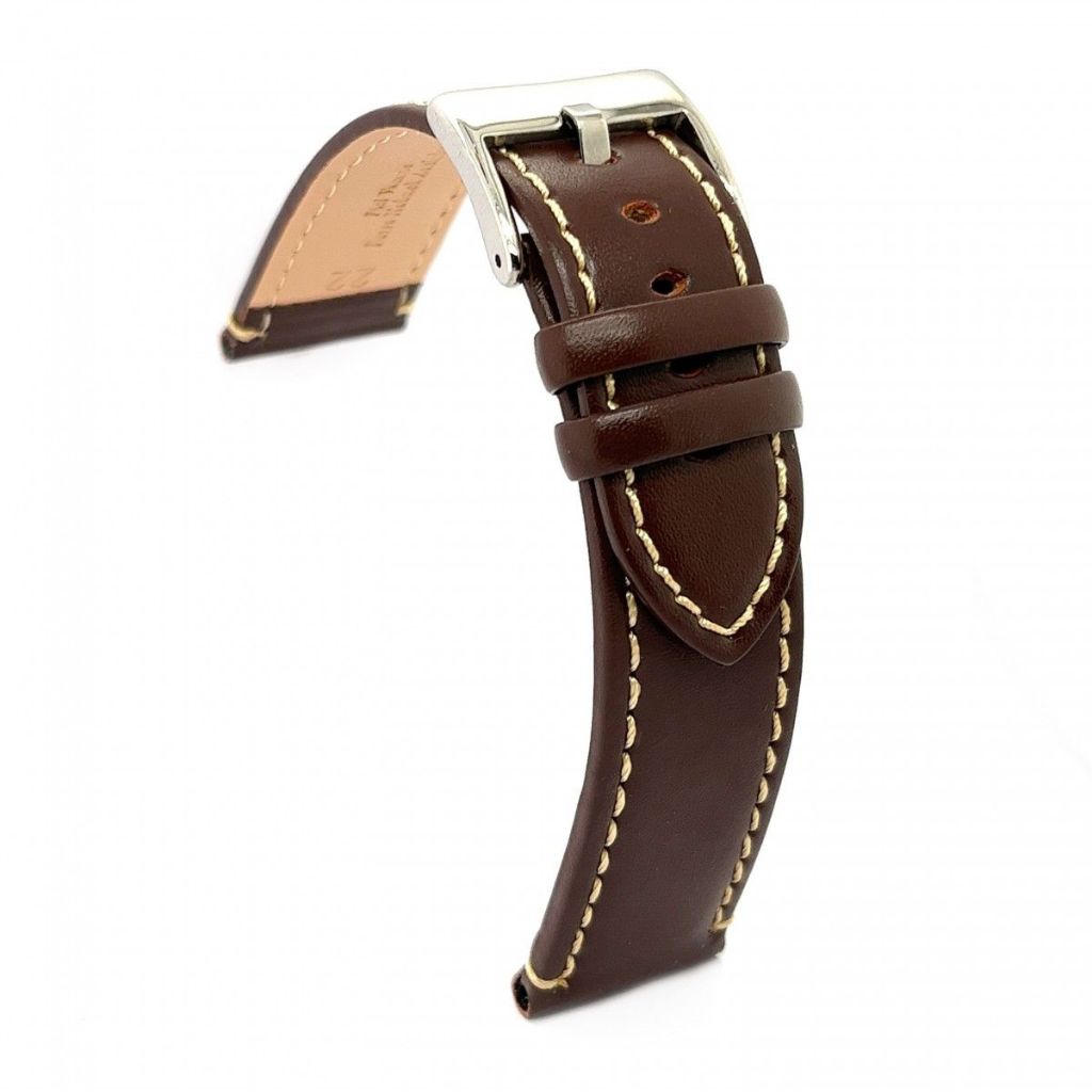 Correa Diloy de Piel color Marrón Oscuro