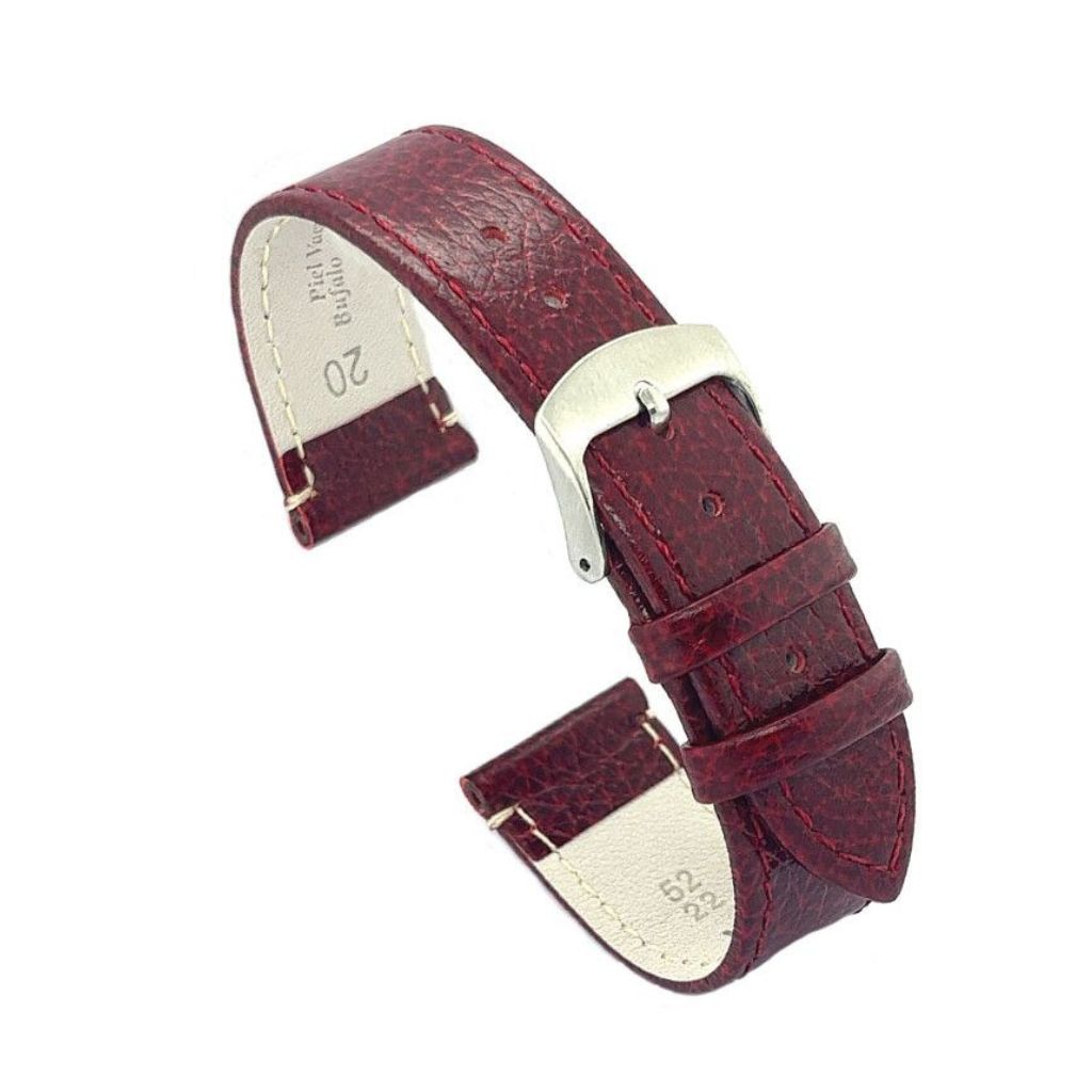 Correa Diloy de Piel color Burdeos