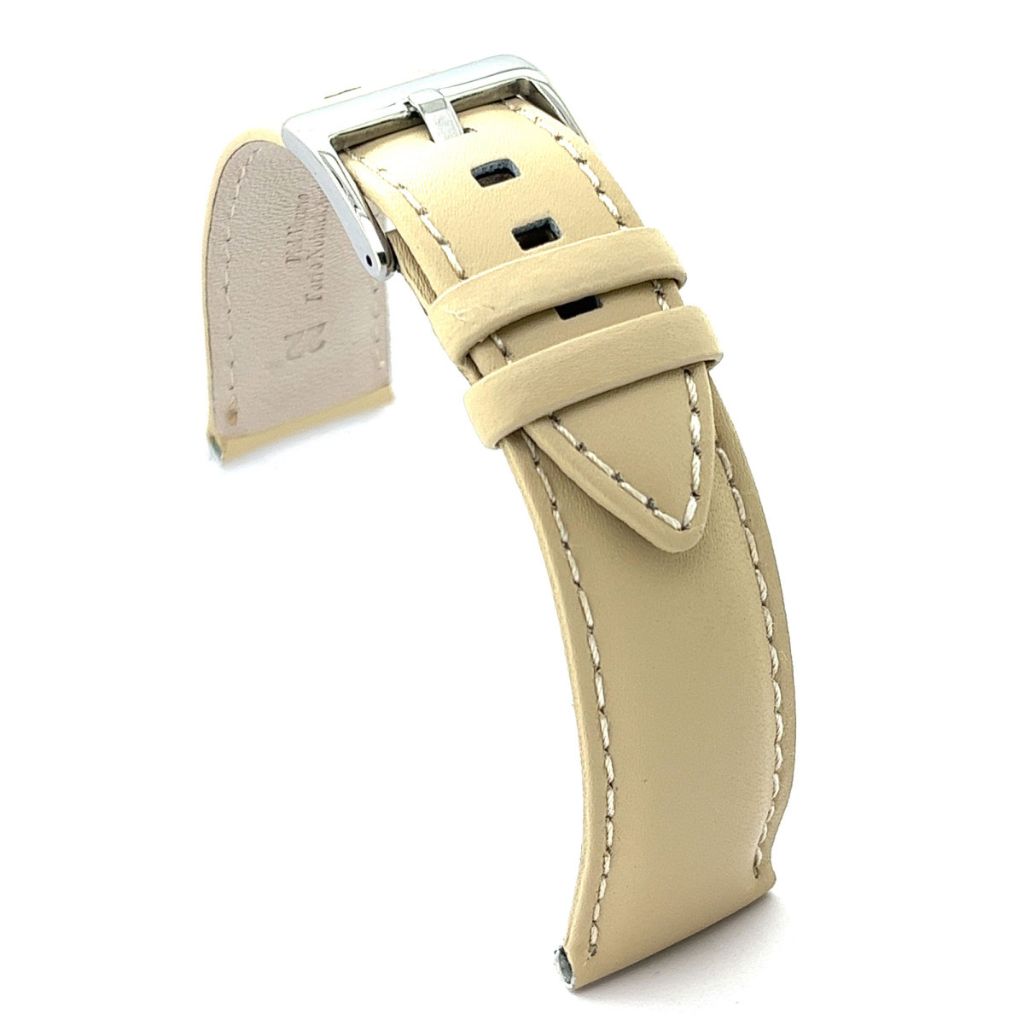 Correa Diloy de cuero color Beige