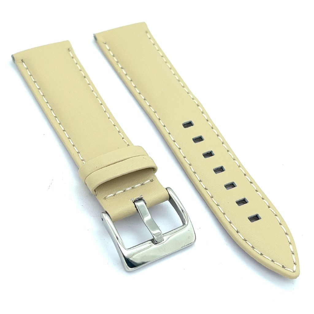 Correa Diloy de cuero color Beige